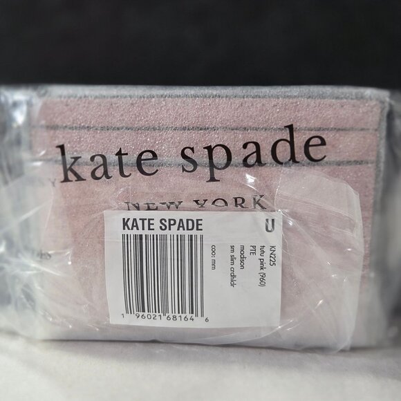 NWT Kate Spade Madison Small Slim Card Holder - Tutu Pink - Picture 3 of 4